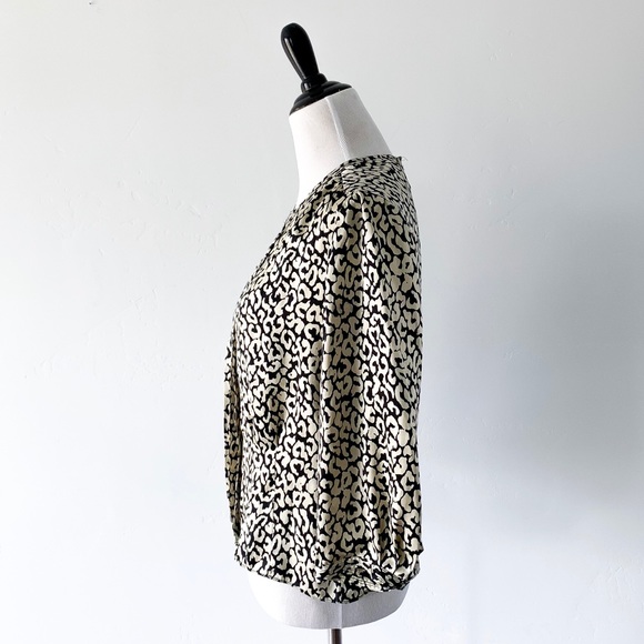 J. Crew • Leopard Button Back Blouse - Picture 3 of 5